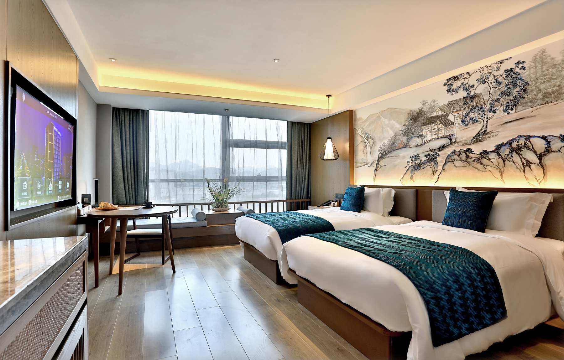 MEHOOD LESTIE Hotel (Hangzhou Xixi Wetland Science and Technology City)丽致双床房