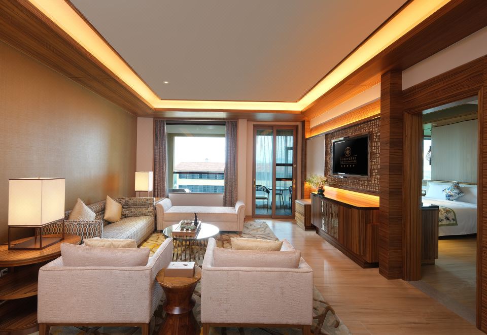 园景温泉套房-私家泡池-认证温泉水入房-独立浴缸-一室一厅