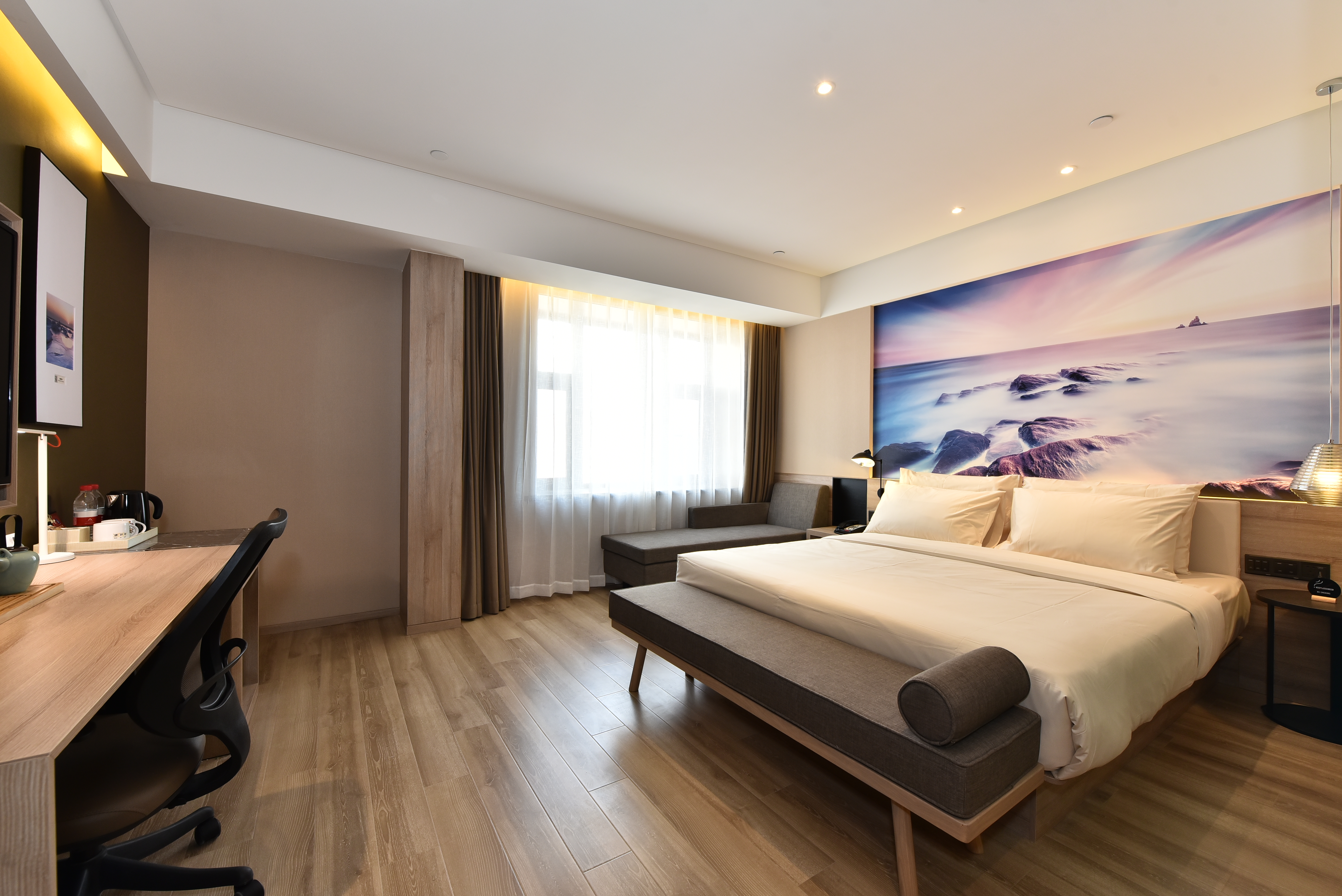 几木大床房（手机投屏+浴袍+小冰箱）