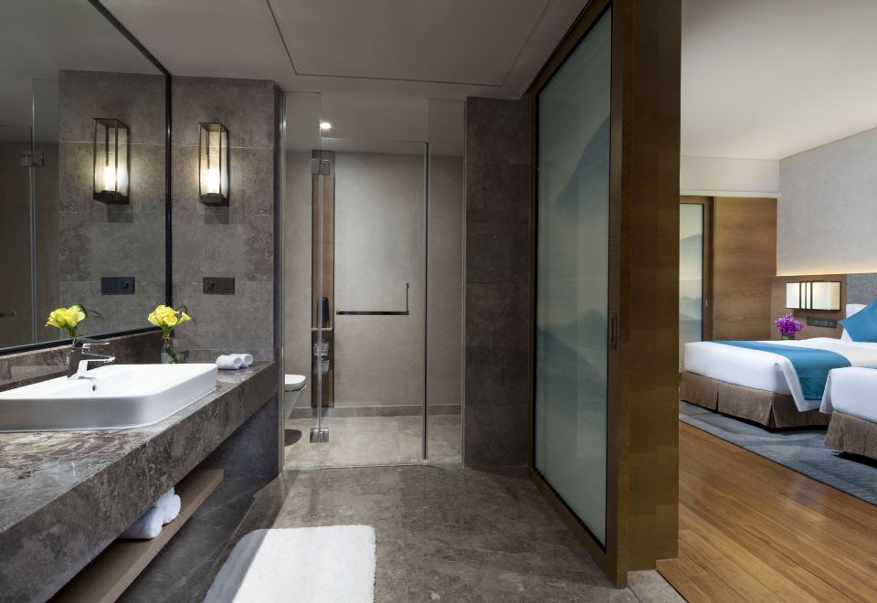 高级房 双床 湖景