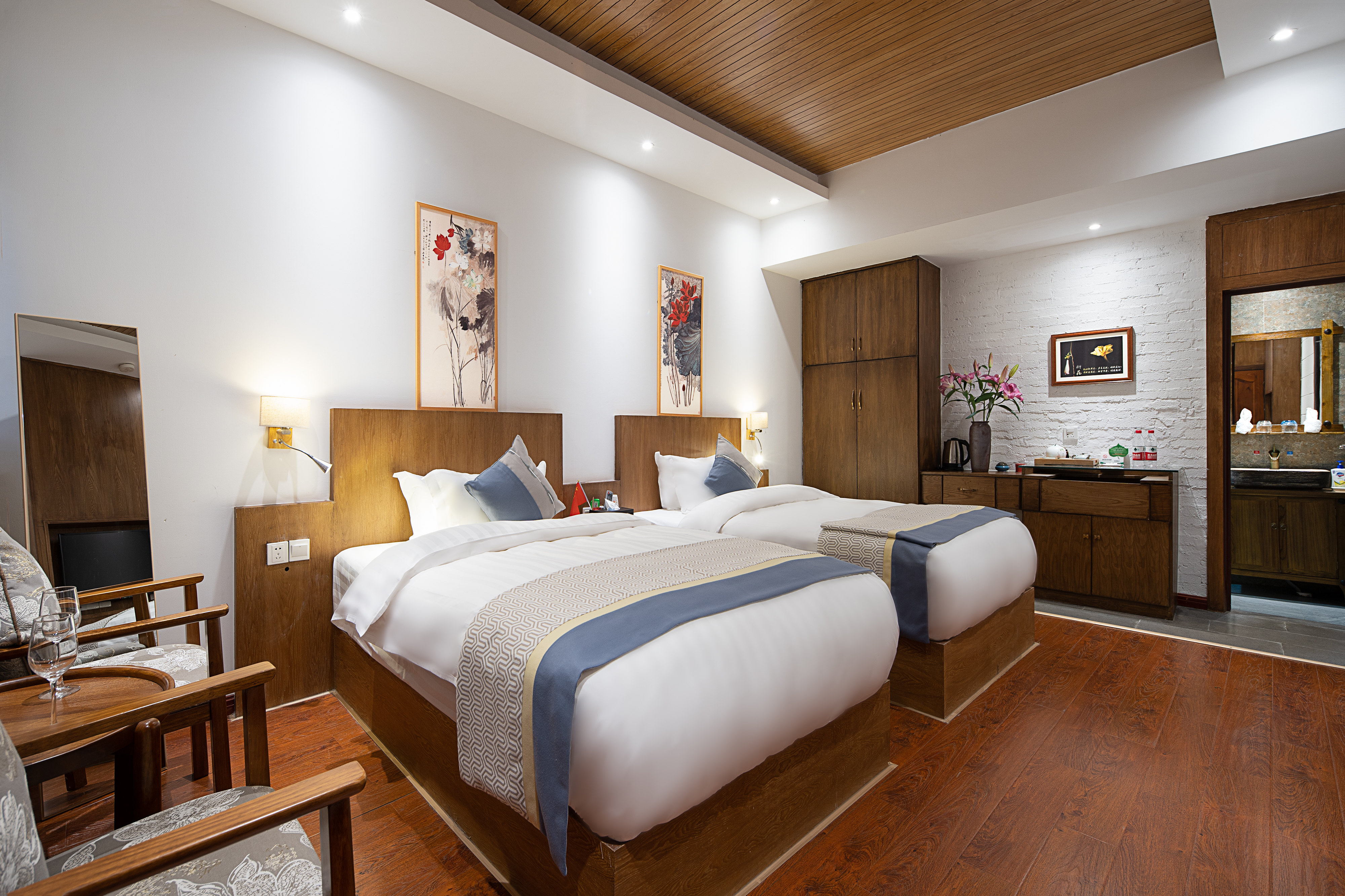 古韻精緻雙床親子間