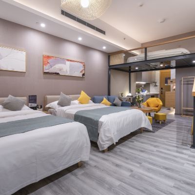 Loft北歐榻榻米三床房 米途精選公寓（珠海拱北中安廣場店）優惠