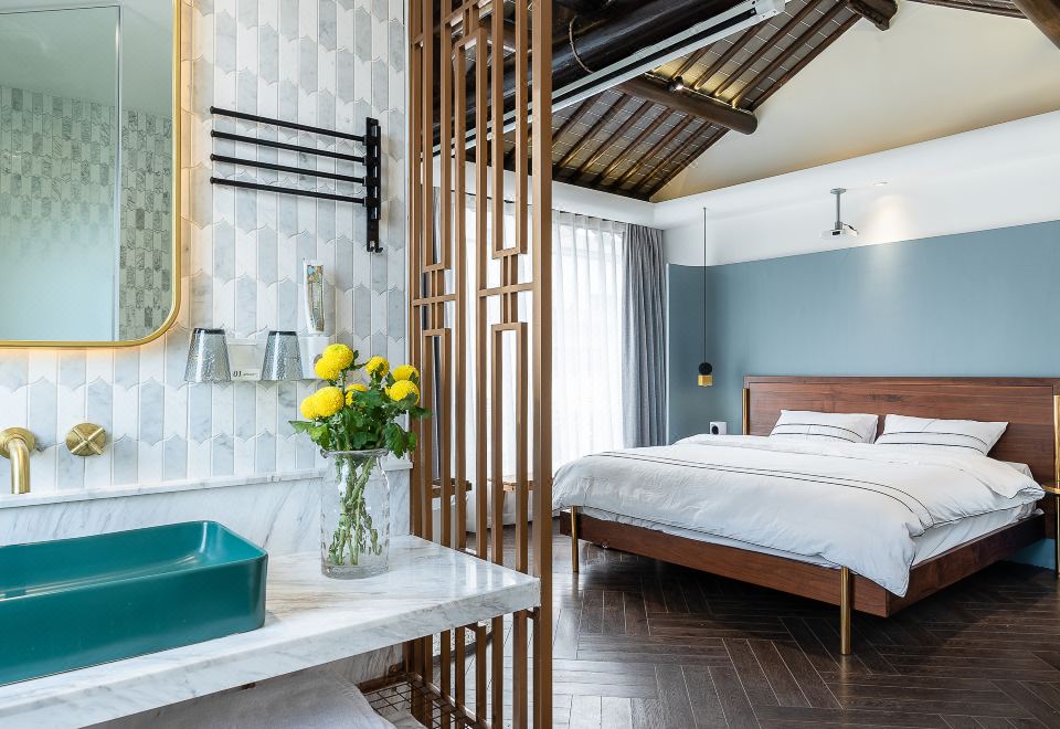 月滿軒窗·弦思大床房「巨幕投影·智能茶臺」