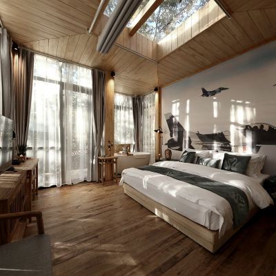 隱形樹屋大床房【地暖，加濕器，浴缸】 雞足山瓦築·國子監精品民宿優惠