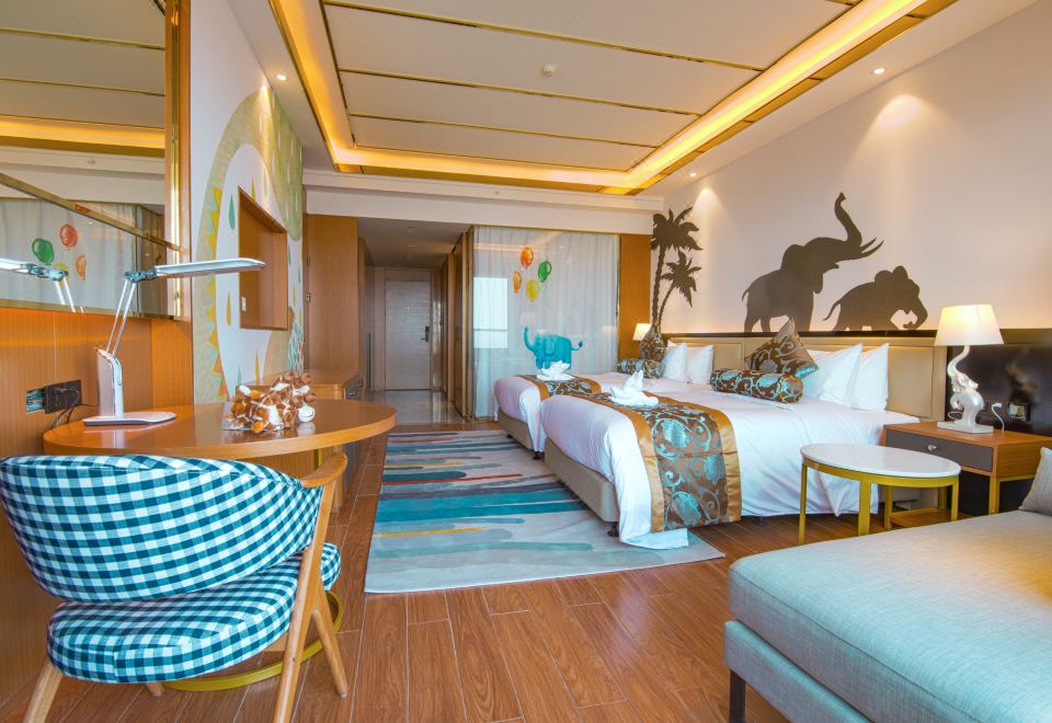 動物主題雙床房