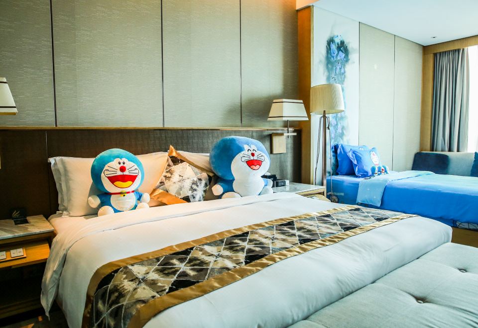 家庭亲子?豪华三人房|小童乐园|小童护栏|小童洗护