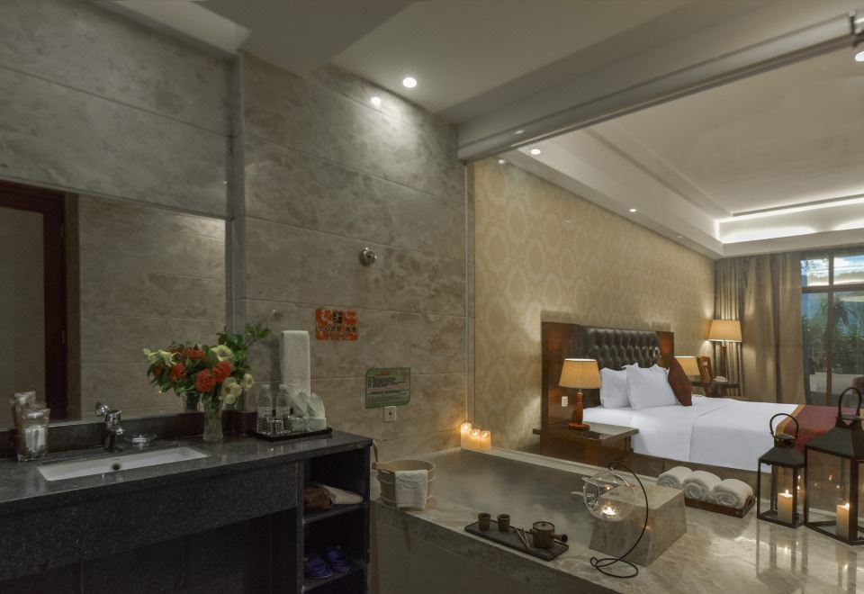 山景泡池大床房-认证珍稀温泉水