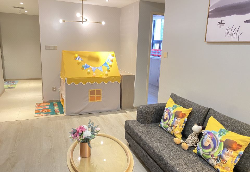 豪华双卧动物派对亲子房（可做饭+带浴缸）