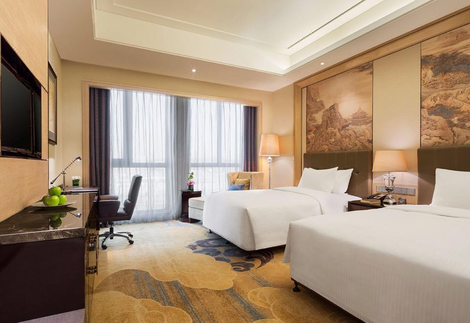 Wanda Realm FushunExecutive Deluxe Twin Room (large Space + Large Bathtub + King Bed)