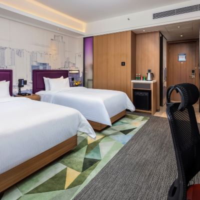 豪華雙床房（舒達專利床墊+空氣凈化器+小冰箱） 合肥高新區希爾頓歡朋飯店優惠