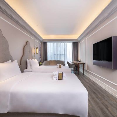 豪華雙床房（落地窗+小冰箱+投屏電視） 蘇州金雞湖美居飯店優惠