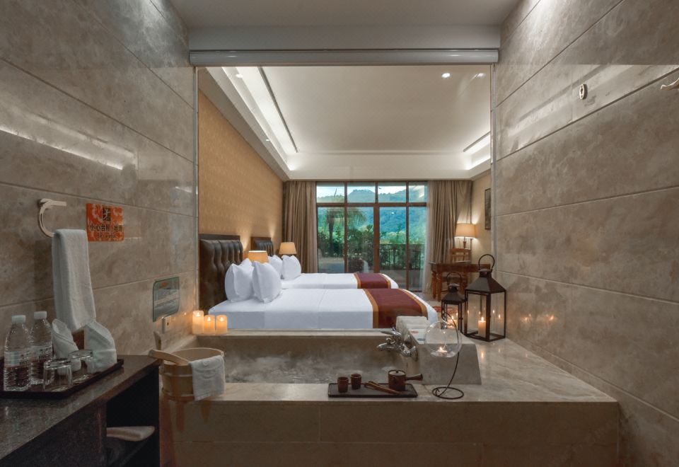 山景泡池雙床房-認證珍稀溫泉水