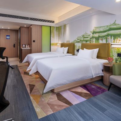 舒適雙床房 潮州財富中心希爾頓歡朋酒店優惠