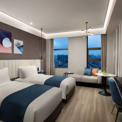 豪華雙床房（洗烘機+冰箱+可投屏） 上海馨樂庭陸家嘴公寓酒店優惠