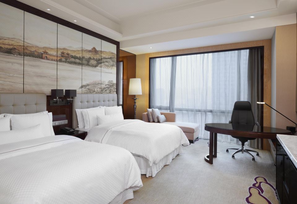 行政江景雙床房「長江之畔，180°盡覽兩江四岸流光溢彩」