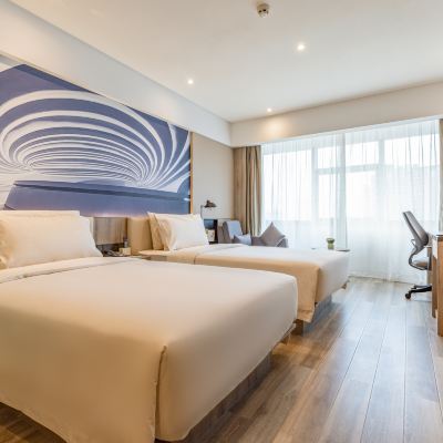 幾木雙床房（普蘭特床墊+深睡記憶枕+冰箱+浴袍） 長沙晚報大道亞朵酒店優惠