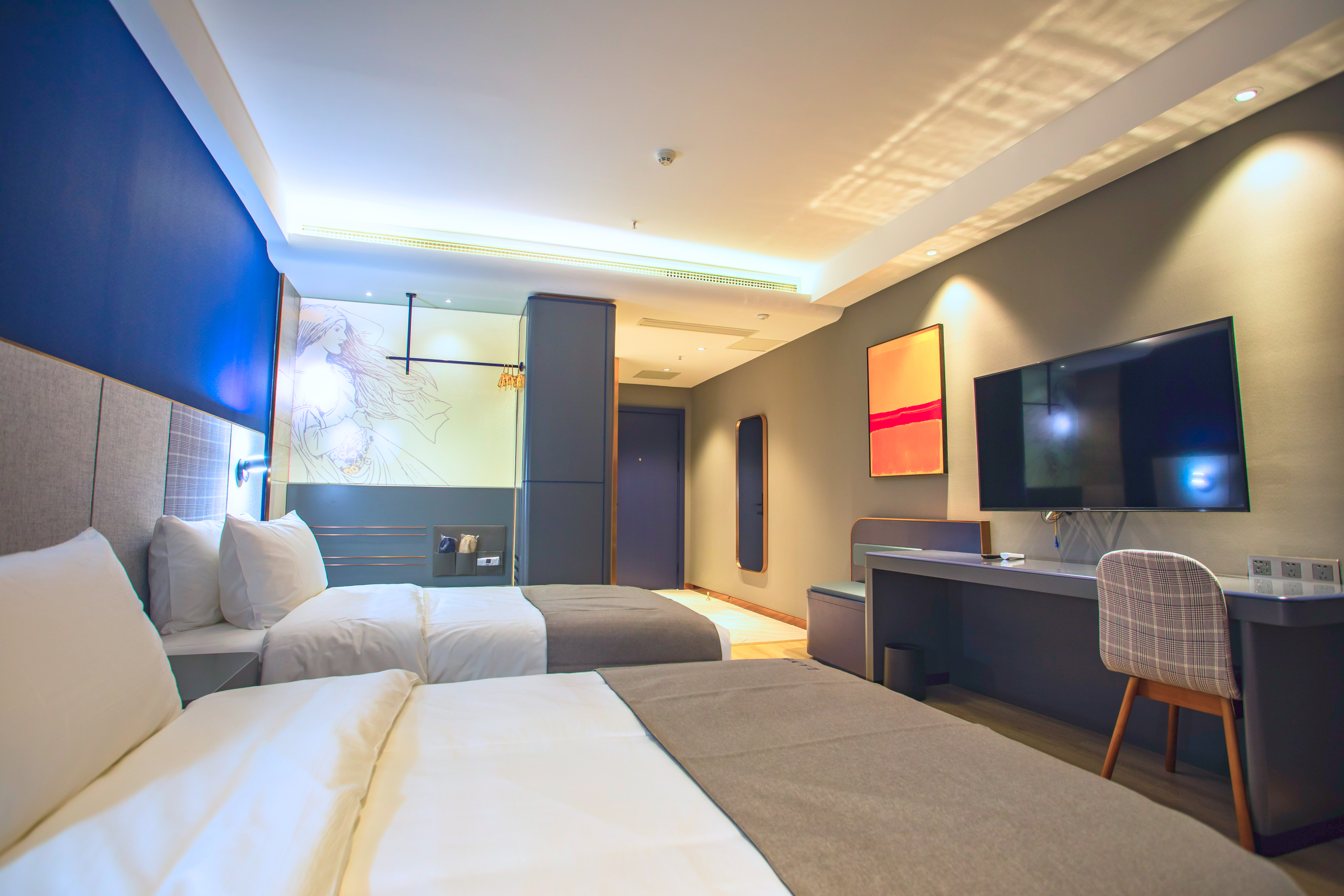 兰逸经典双床房- 全屋智能语音控制+金可儿床垫