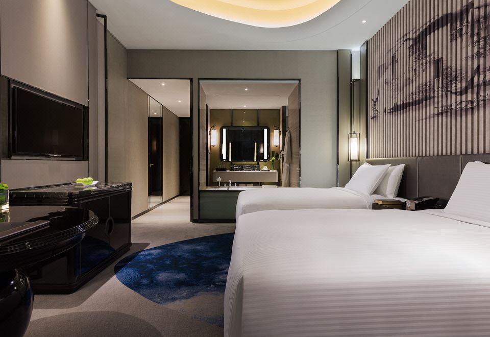 行政豪华双床房（Kappa洗护+斯林百兰床垫+休闲浴缸）