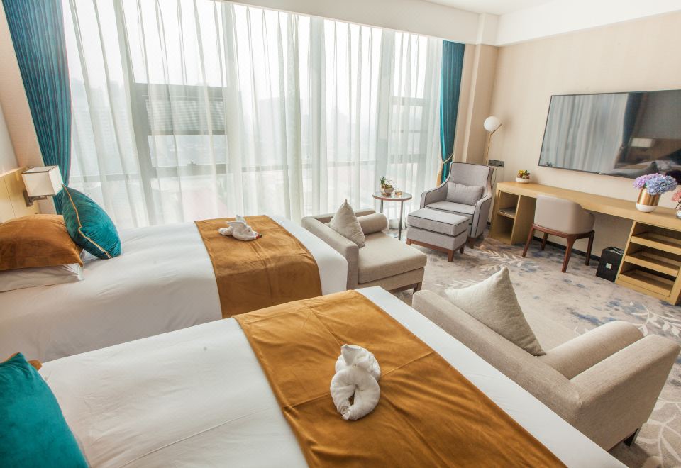 高级豪华双床房（应天门城景+80支贡缎床品+金可儿床垫）