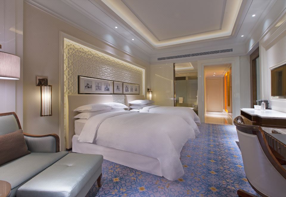 高级豪华双床房「云端俯看繁华+尽享静谧休憩」