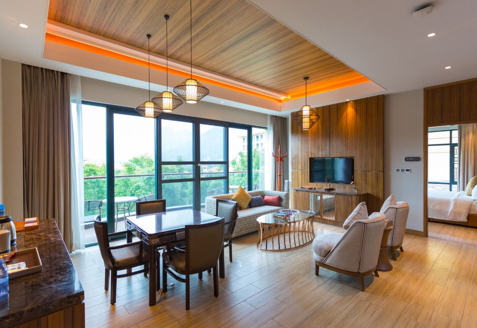 叠翠别墅七房V11-独立泳池泡池-麻将房-观景白水仙瀑