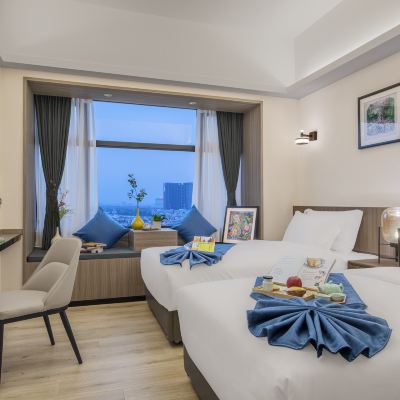 豪華花園雙床房 | 高層採光·親膚·零壓床品·浴袍·化粧鏡+電視投屏 瑞濤酒店（佛山順德清暉園店）優惠