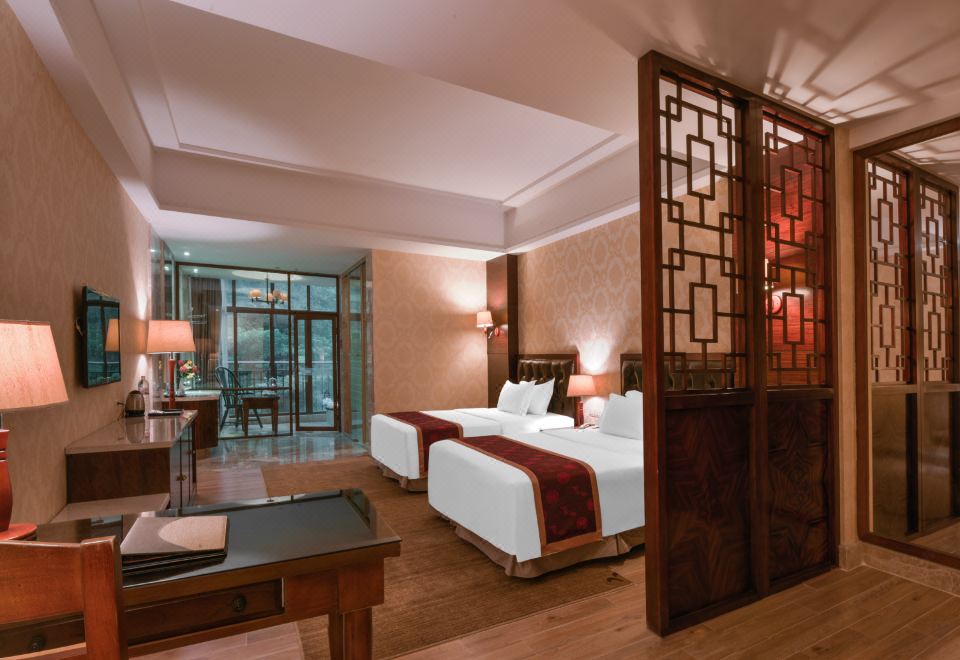 森林泡池双床房-认证珍稀温泉水