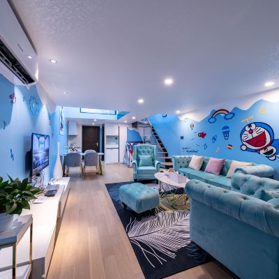 親子主題雙臥套房（機器貓主題+親子玩具+高層觀景+55寸投屏電視+洗衣機+烘乾機+冰箱） 鉑斯登行政公寓（深圳北站滙隆中心店）優惠