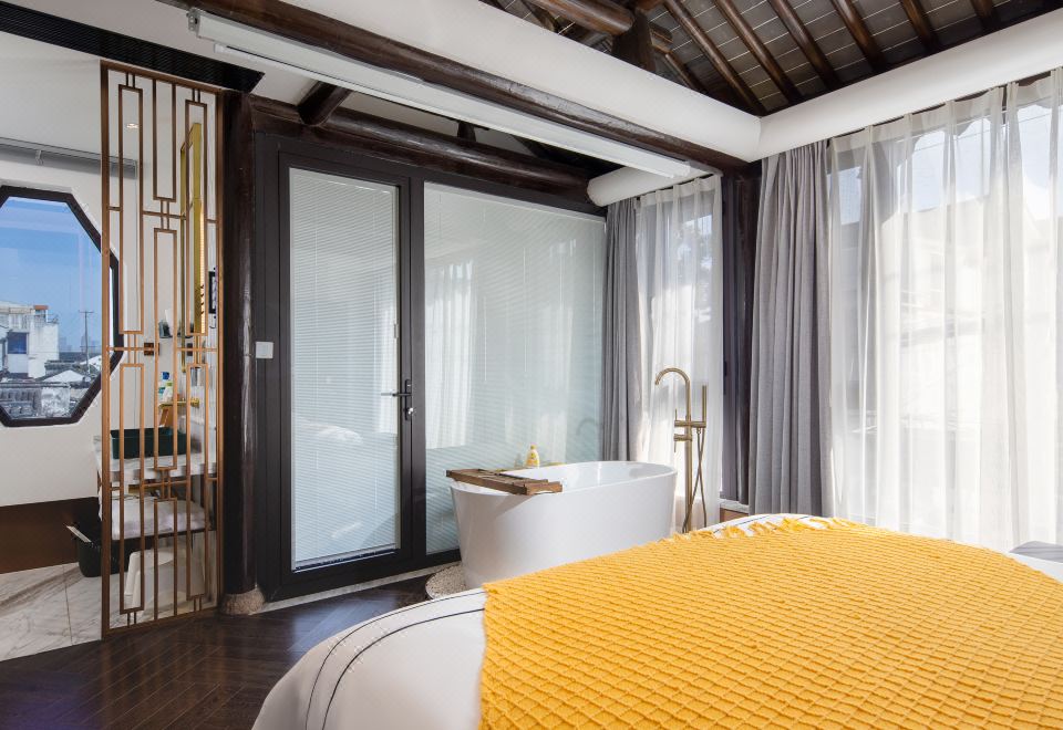 月滿軒窗·弦思大床房「巨幕投影·智能茶臺」