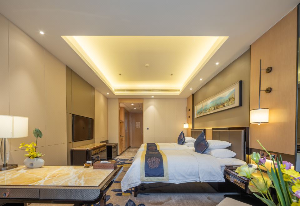 高級雙床房-城市中的園林景緻