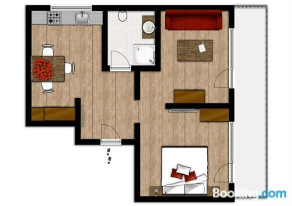 享有花园景致的公寓