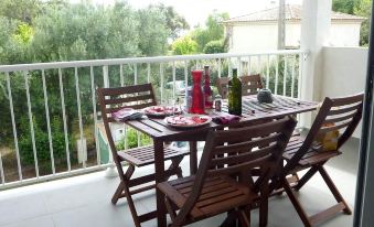 Apartment with One Bedroom in Santa-Lucia-di-Moriani, with Wonderful Sea View, Terrace and Wifi