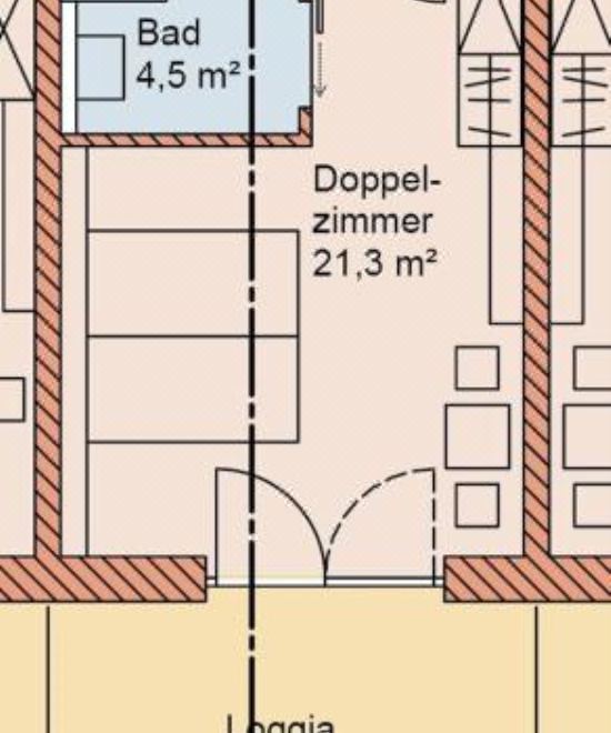 带湖景的双人间