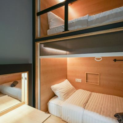 Private Twin Room with Shared Bathroom