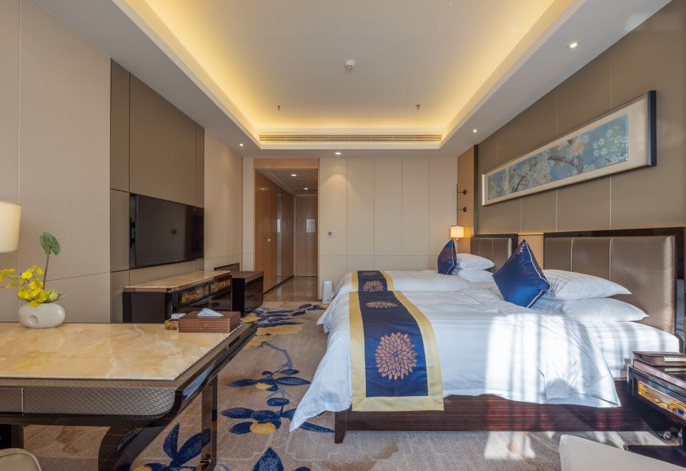 豪華雙床房-欣賞城市靜謐中的園林景緻