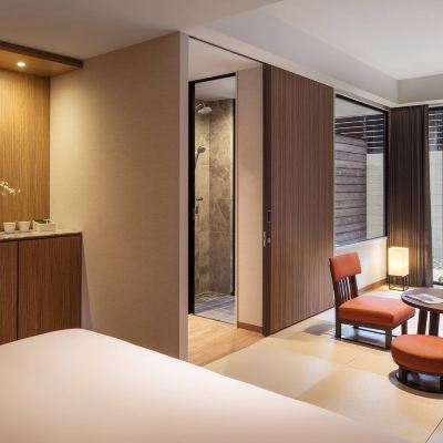 北翼帶露天風呂的特大床客房 輕井澤町萬豪飯店優惠