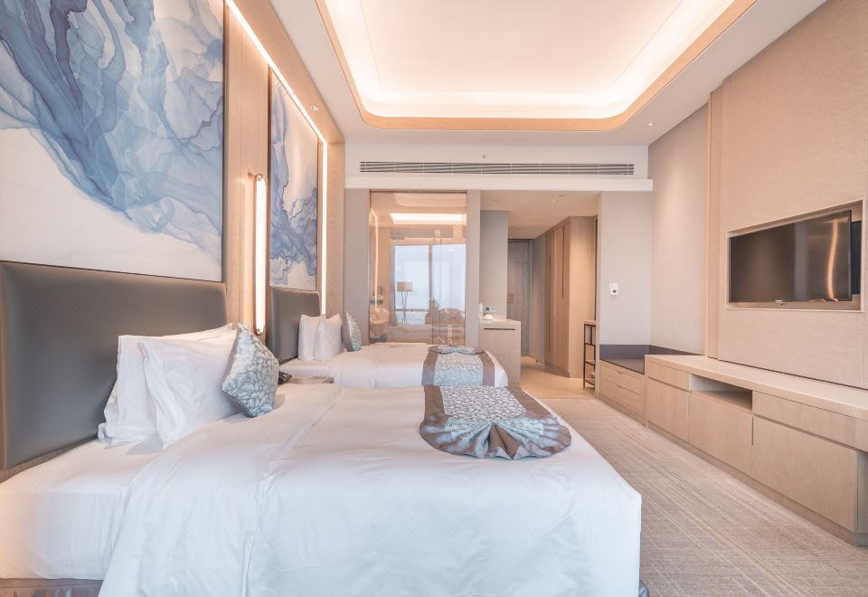 豪华湖景双床房（民歌湖夜景）