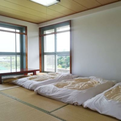 Japanese-Style Family Room with Shared Bathroom