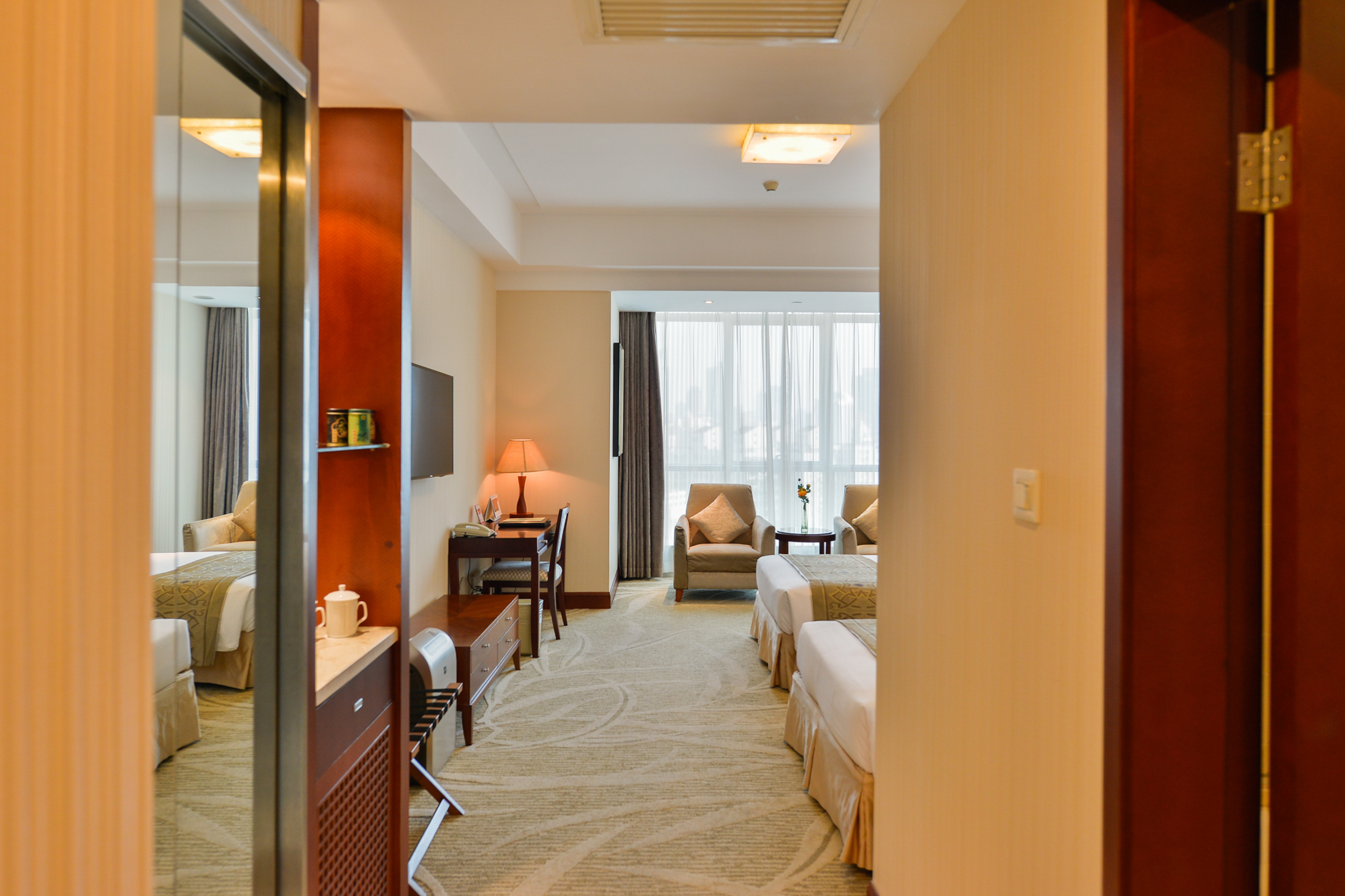 豪华空气清新双床房