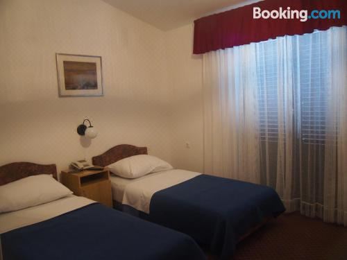 带阳台和公园景色的双人间