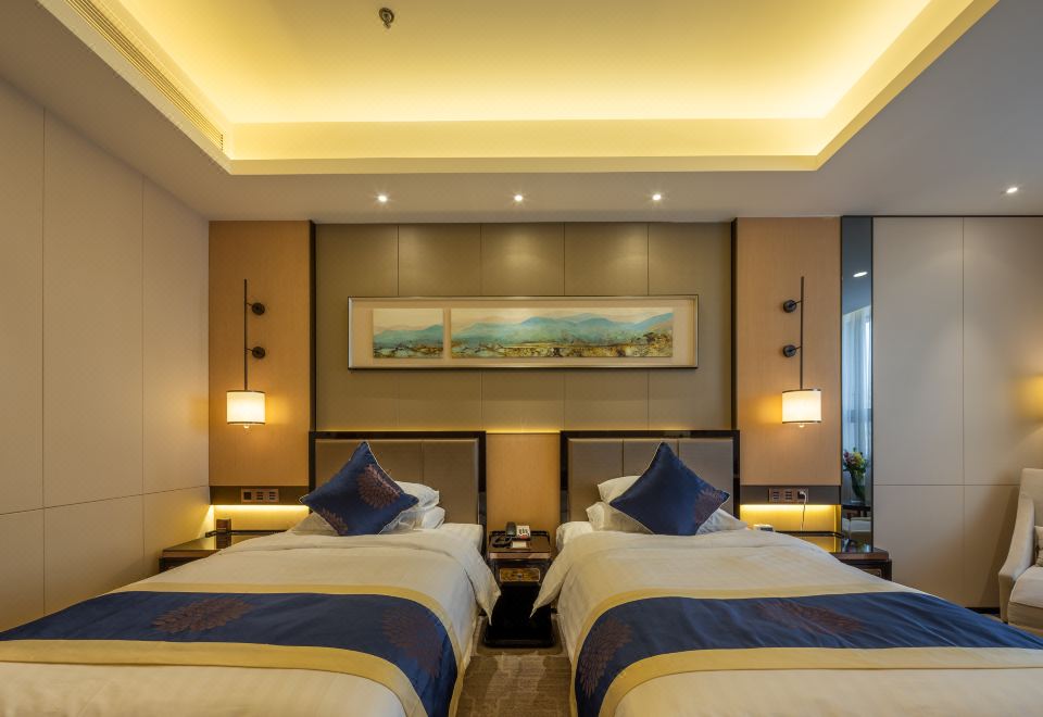 高級雙床房-城市中的園林景緻