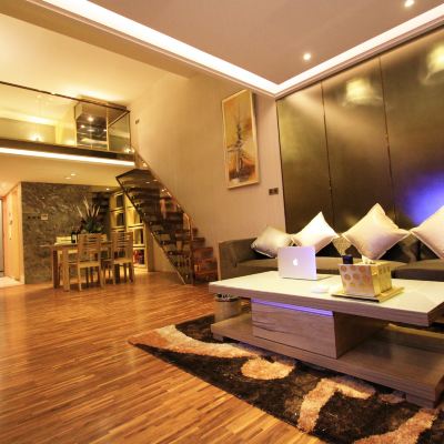 甄選江景loft大床房（江景陽台+小廚房+大冰箱+洗衣機） 趣致·嘻哈酒店公寓（廣州塔珠江新城店）優惠