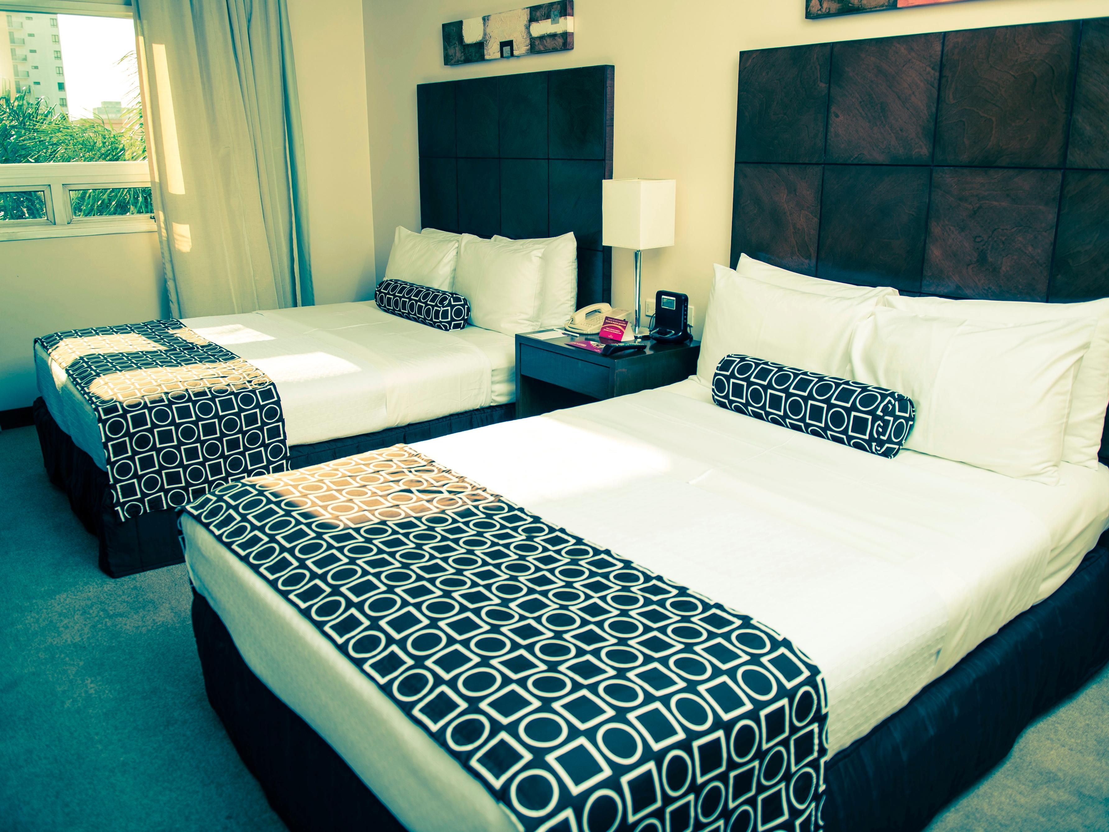 高级客房，配有两张大床