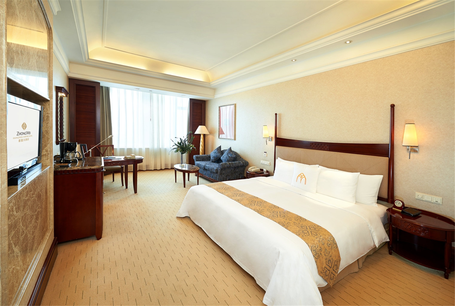 豪华大床房【俯瞰繁荣城景·舒睡床垫+汉斯格雅衞浴】